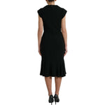 Dolce & Gabbana Black Cady Viscose Sleeveless Dress DR281055-46