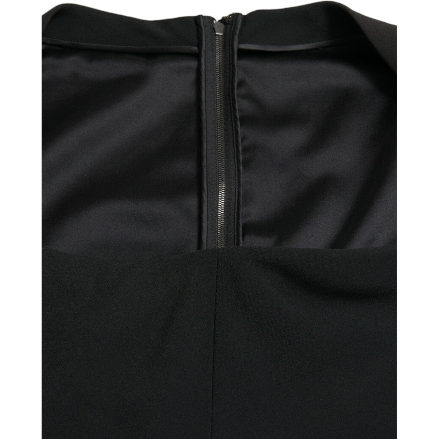 Dolce & Gabbana Black Cady Viscose Sleeveless Dress DR281055-46