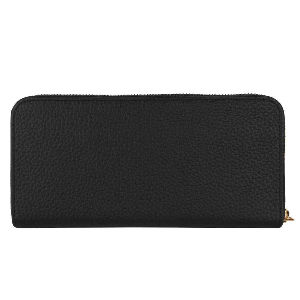 Baldinini Trend Elegant Leather Zip Wallet - Timeless Accessory BA-12282