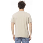 Invicta Beige Cotton Men T-Shirt IN-24039-S