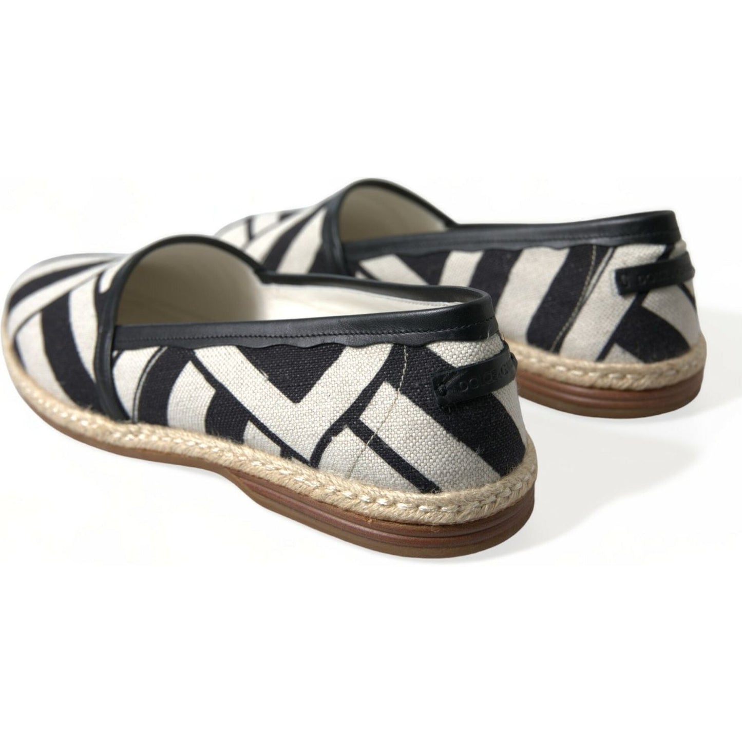 Dolce & Gabbana Beige Black Striped Canvas Espadrilles MONDELLO Shoes MV5395-42