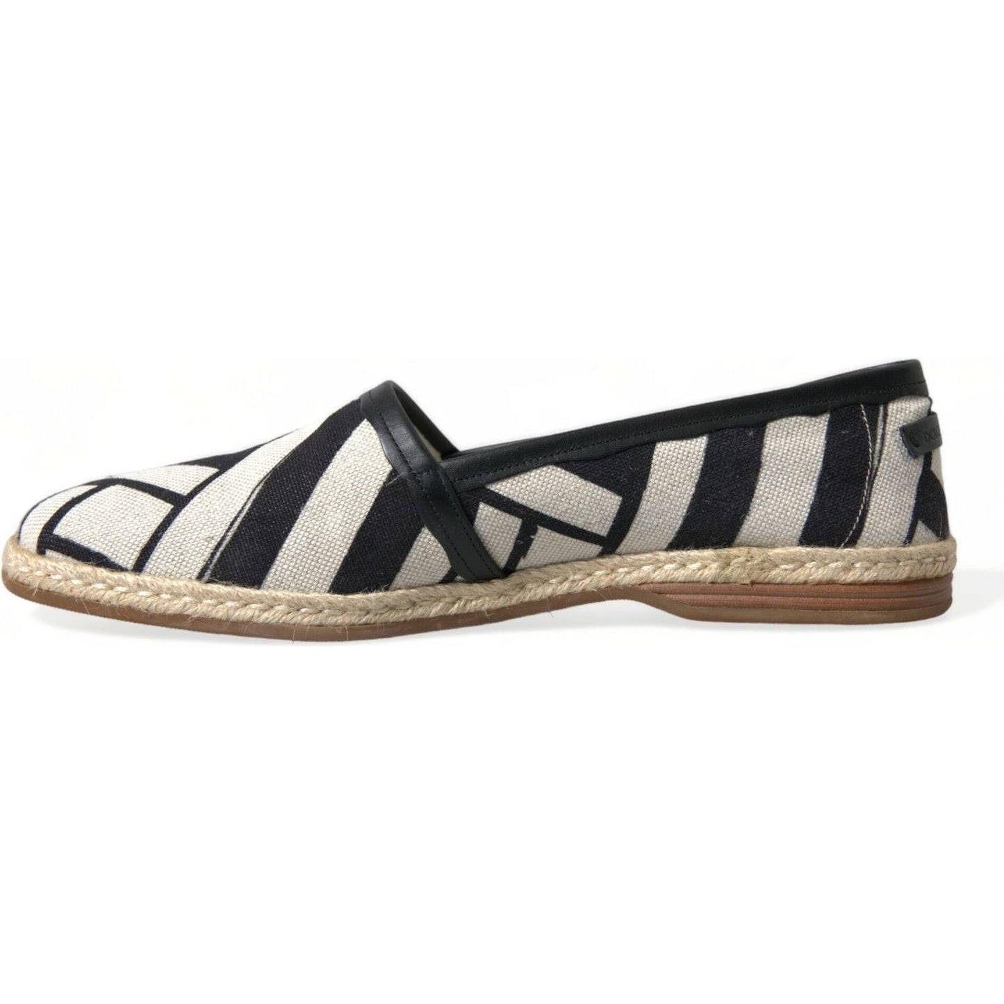 Dolce & Gabbana Beige Black Striped Canvas Espadrilles MONDELLO Shoes MV5395-42