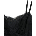 Dolce & Gabbana Black Silk Stretch Lace Sleeveless Tank Top TSH84278-40