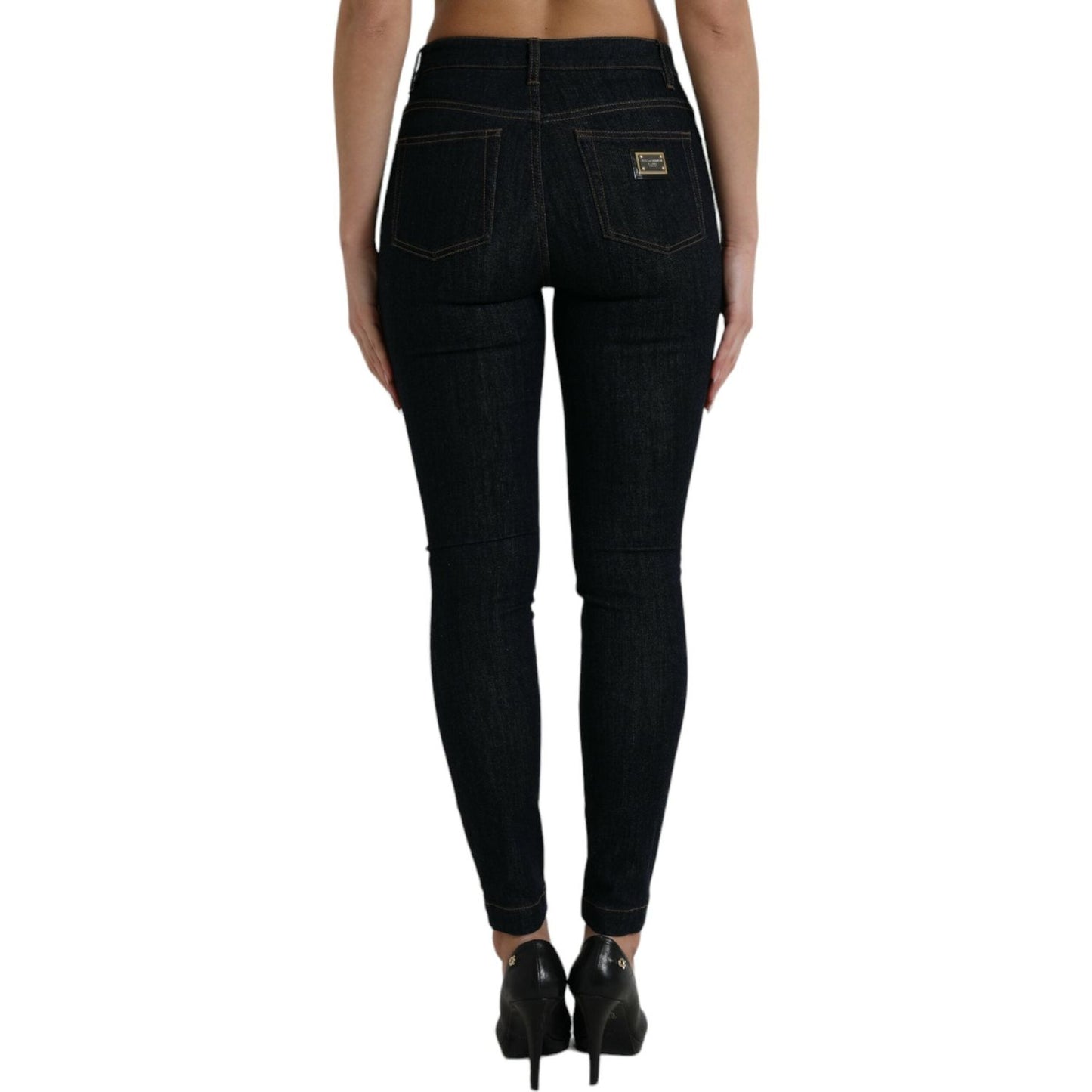 Dolce & Gabbana Blue Cotton Stretch Denim Skinny Jeans PAN75096-40