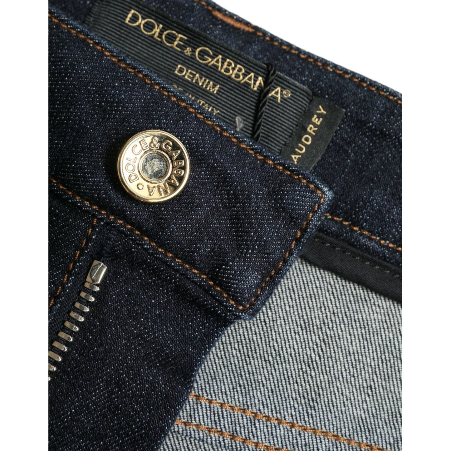 Dolce & Gabbana Blue Cotton Stretch Denim Skinny Jeans