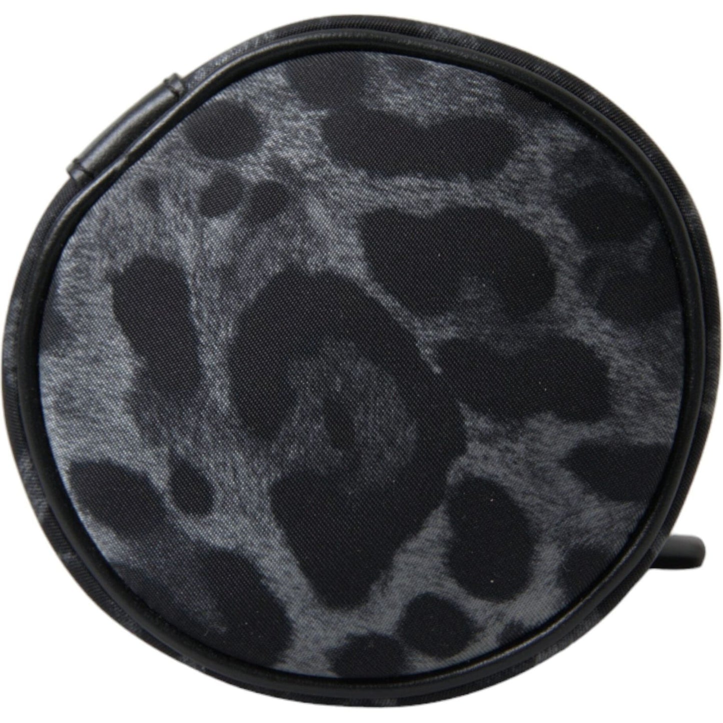 Dolce & Gabbana Black Leopard Round Slim Tote Bottle Cage Bag BAG1352