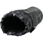 Dolce & Gabbana Black Leopard Round Slim Tote Bottle Cage Bag BAG1352