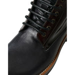 Dolce & Gabbana Black Leather Military Combat Boots Shoes MV5539-41.5