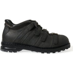 Dolce & Gabbana Black Leather Strap Men Ankle Boots Shoes MV5545-42.5