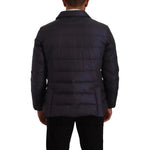 Dolce & Gabbana Blue Silk Goat Coat Blouson Winter Jacket JKT3300-IT44