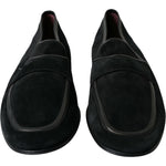 Dolce & Gabbana Black Velvet Slip On Loafers Dress Shoes MV5535-40
