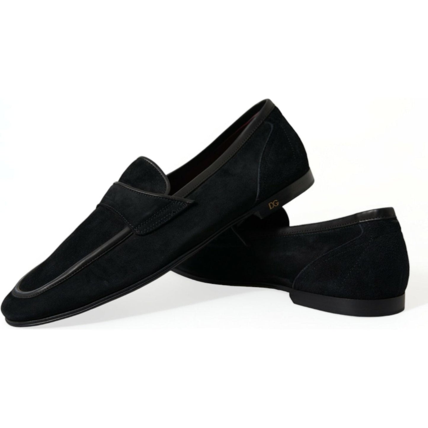 Dolce & Gabbana Black Velvet Slip On Loafers Dress Shoes MV5535-40