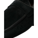 Dolce & Gabbana Black Velvet Slip On Loafers Dress Shoes MV5535-40
