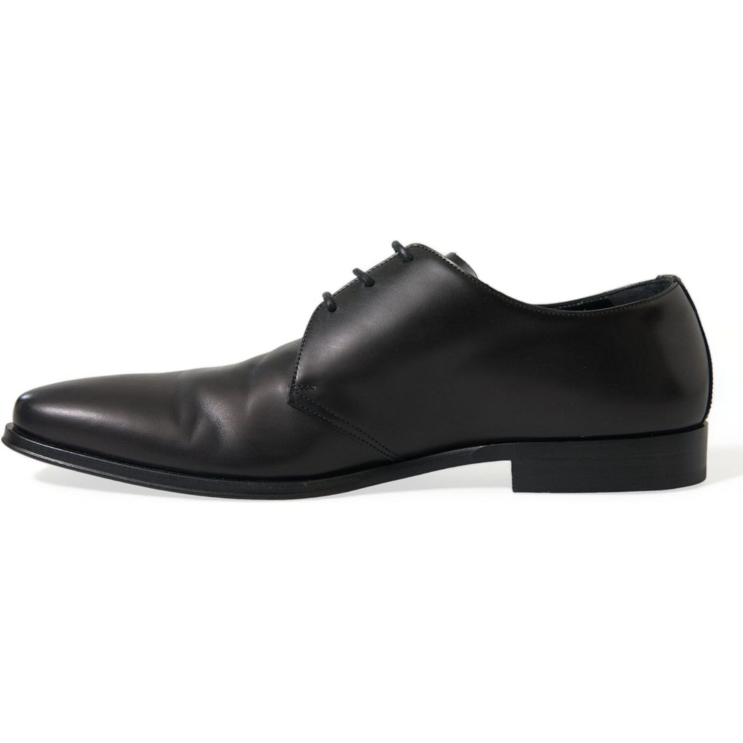 Dolce & Gabbana Black Leather Lace Up Formal Derby Dress Shoes MV5564-43