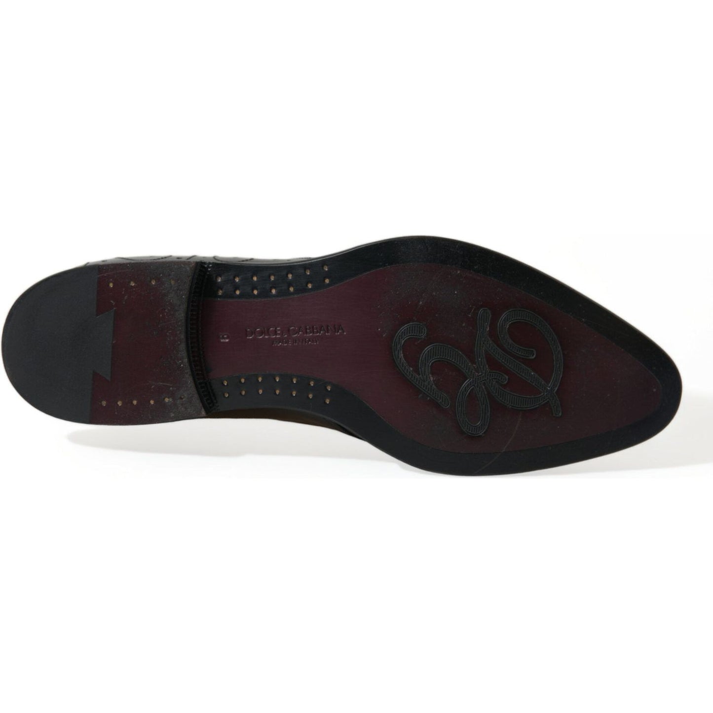 Dolce & Gabbana Black Leather Lace Up Formal Derby Dress Shoes