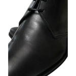 Dolce & Gabbana Black Leather Lace Up Formal Derby Dress Shoes MV5564-43