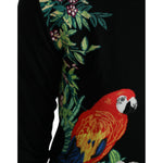 Dolce & Gabbana Black Bird Wool Long Sleeve Cardigan Sweater TSH84527-38