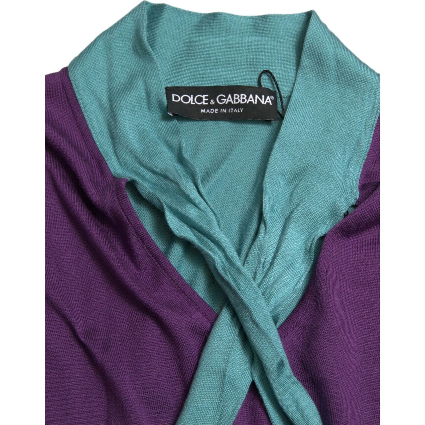 Dolce & Gabbana Multicolor Bow Fastening Pullover Sweater TSH84532-44