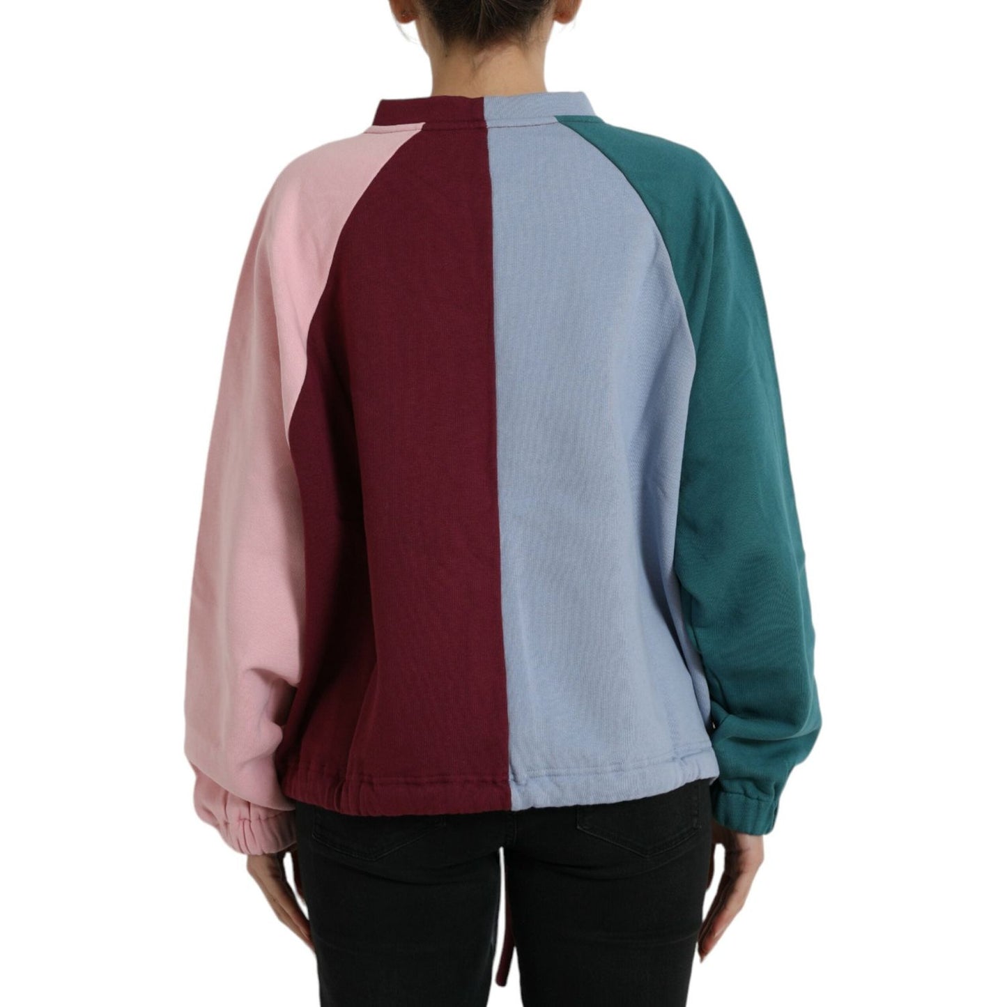 Dolce & Gabbana Multicolor Cotton Crewneck Pullover Sweater TSH84535-46