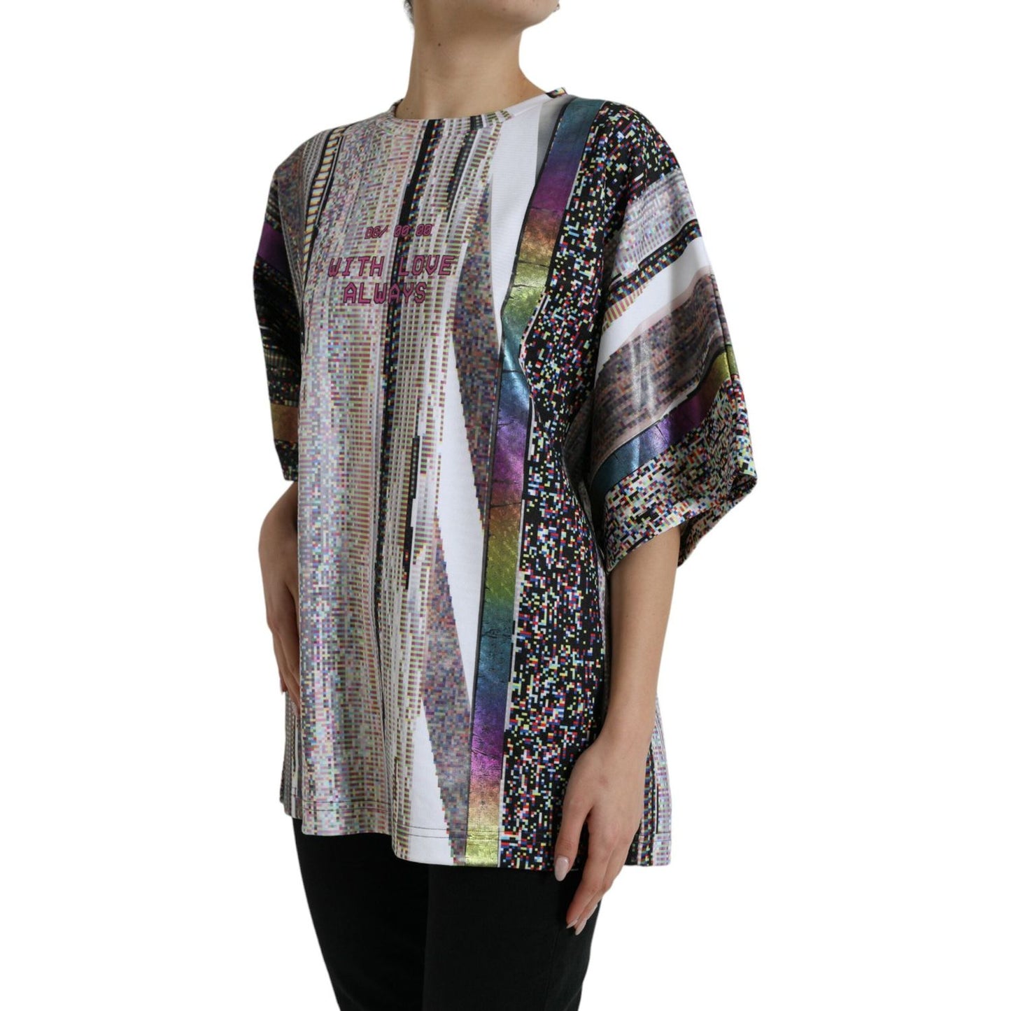 Dolce & Gabbana Multicolor With Love Always Print T-shirt TSH84328-42