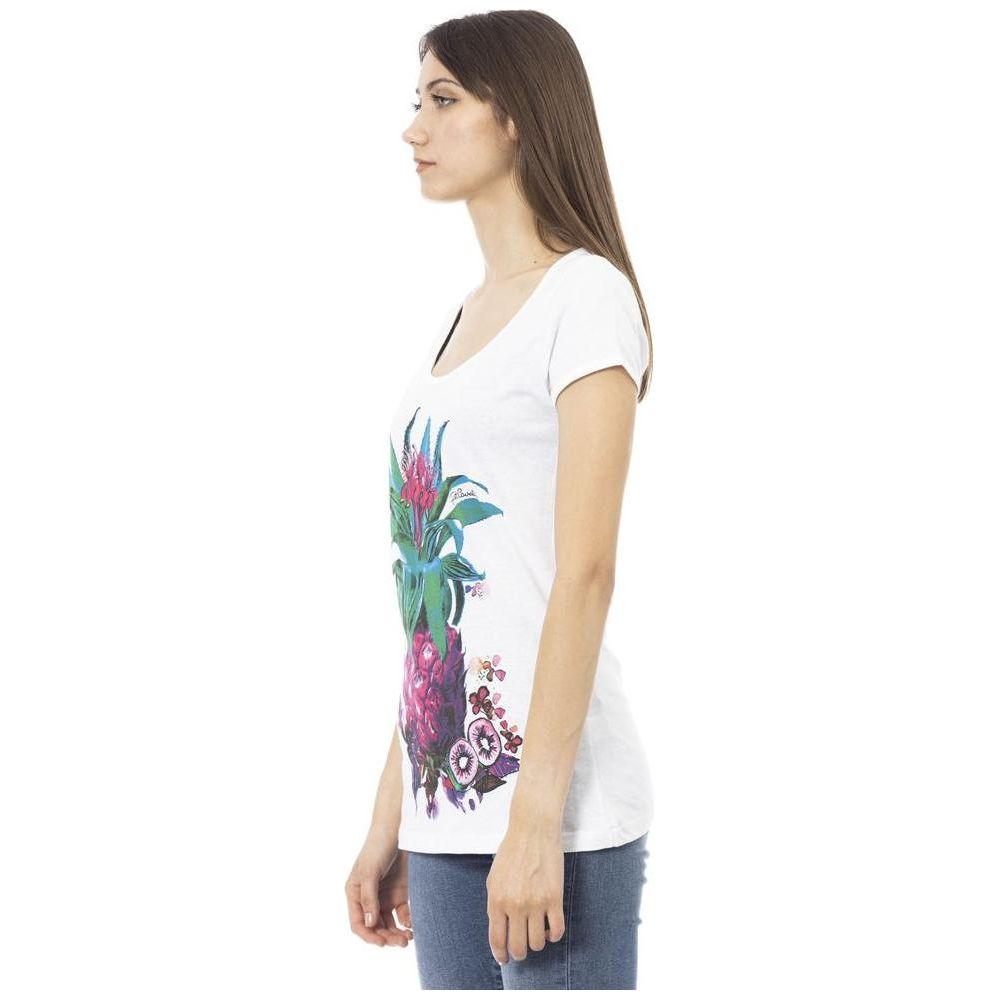 Just Cavalli White Cotton Women T-Shirt JU-24217-S
