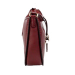 Michael Kors Gabby Small Dark Cherry Leather Foldover Hobo Crossbody Bag 79750