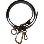 Dolce & Gabbana Brown Calf Leather Gold Metal Buckle Belt BEL9033-110