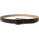 Dolce & Gabbana Dark Brown Leather Silver Metal Buckle Belt BEL9092-90