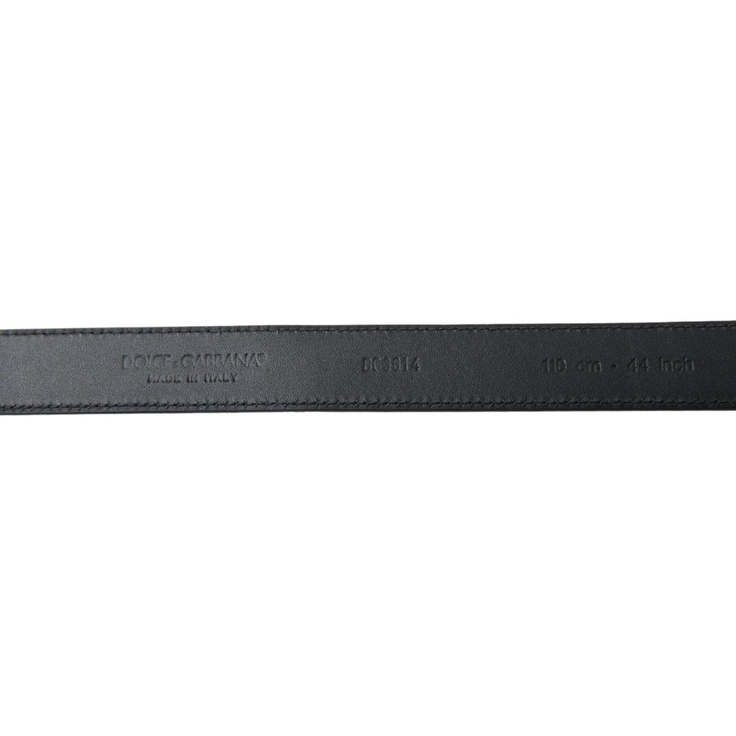Dolce & Gabbana Black Goat Leather Antique Metal Buckle Belt BEL9095-110