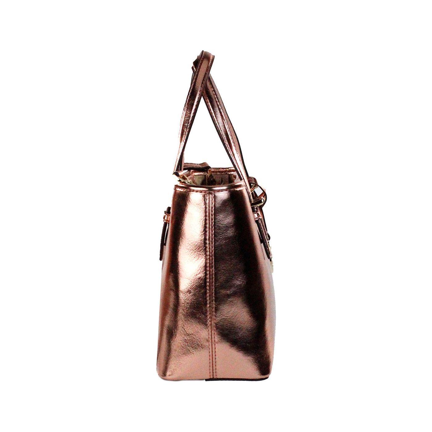 Michael Kors Jet Set Primrose Metallic XS Carryall Top Zip Tote Bag Purse 75578