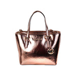 Michael Kors Jet Set Primrose Metallic XS Carryall Top Zip Tote Bag Purse 75578