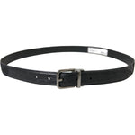 Dolce & Gabbana Black Leather Silver Metal Buckle Belt BEL9117-95