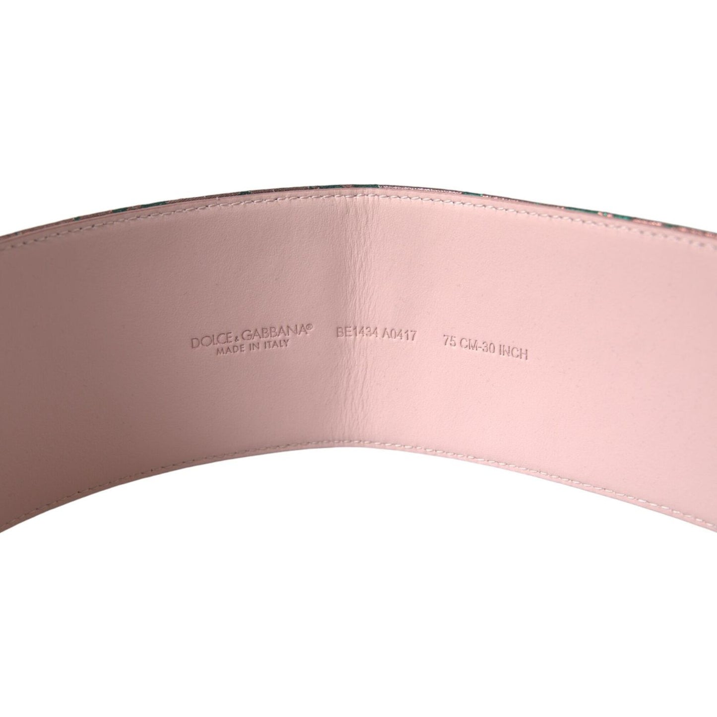 Dolce & Gabbana Multicolor Floral Jacquard Lurex Gold Buckle Belt WMB346-75
