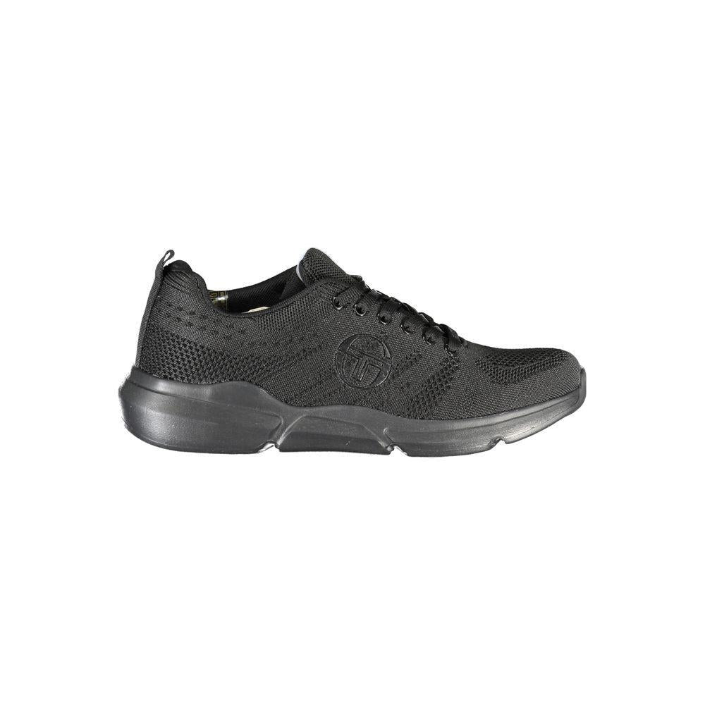 Sergio Tacchini Sleek Black Lace-up Sneakers with Contrast Detailing SE-23681-EU45/US12-FBB-246