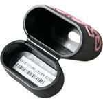 Dolce & Gabbana Black Pink Silicone Embossed Logo Airpods Case SMY101358