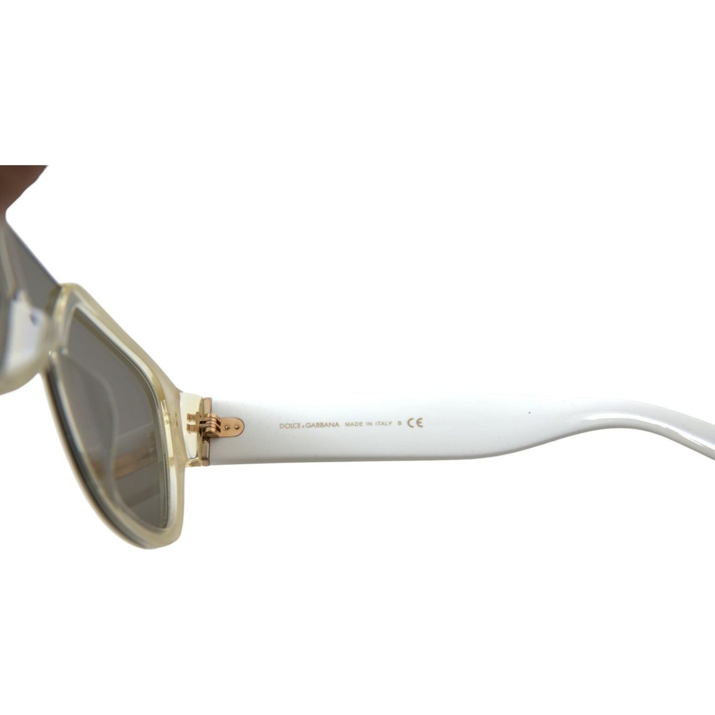 Dolce & Gabbana White Acetate Mirror Lenses DG4356 Sunglasses GLA1337