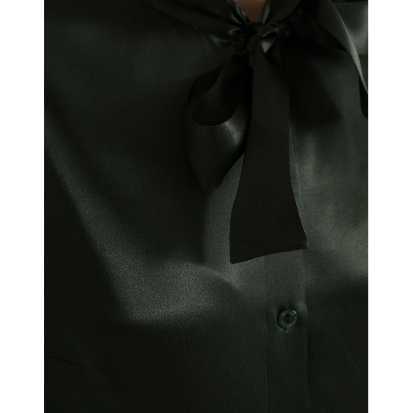 Dolce & Gabbana Gray Long Sleeves Ascot Collar Blouse Top TSH84791-44