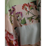 Dolce & Gabbana Multicolor Floral Patchwork Ascot Collar Top TSH84798-40
