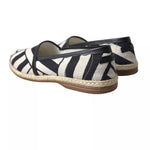Dolce & Gabbana Black White Stripes Slip On Espadrille Shoes MV7921-41