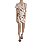 Dolce & Gabbana Pink Lily Viscose Sheath Stretch Mini Dress DR281131-40