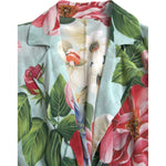 Dolce & Gabbana Blue Floral Wide Leg Wrap Jumpsuit Dress DR281150-36