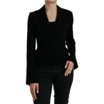 Dolce & Gabbana Black Viscose Single Breasted Blazer Jacket JKT3812-40