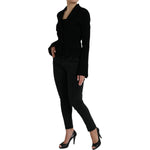 Dolce & Gabbana Black Viscose Single Breasted Blazer Jacket JKT3812-40