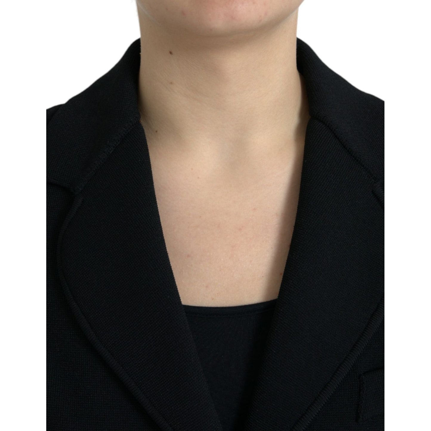 Dolce & Gabbana Black Viscose Single Breasted Blazer Jacket JKT3812-40