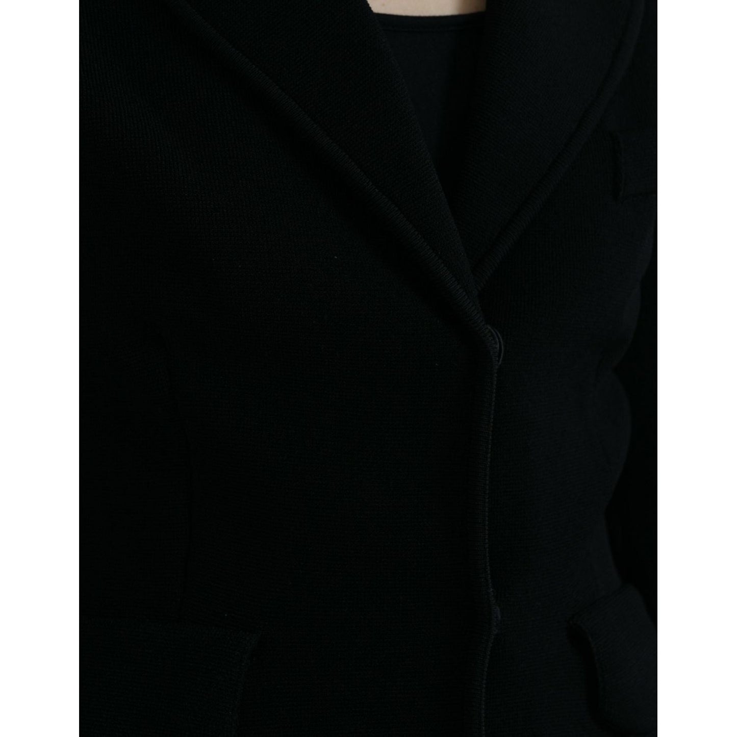 Dolce & Gabbana Black Viscose Single Breasted Blazer Jacket JKT3812-40