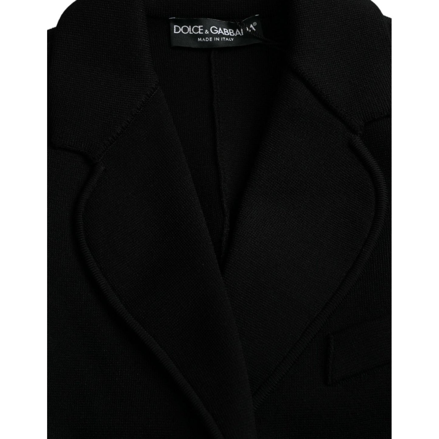 Dolce & Gabbana Black Viscose Single Breasted Blazer Jacket JKT3812-40