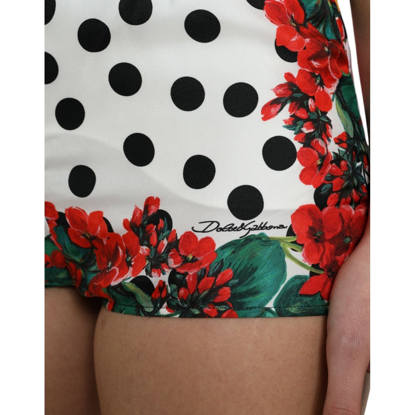 Dolce & Gabbana Multicolor Floral Polka Dot Hot Pants Shorts SKI1992-42
