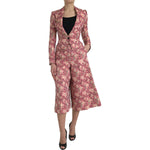 Dolce & Gabbana Pink Floral Jacquard Slim Fit 2 Piece Suit KOS2233-40