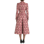 Dolce & Gabbana Pink Floral Jacquard Slim Fit 2 Piece Suit KOS2233-40