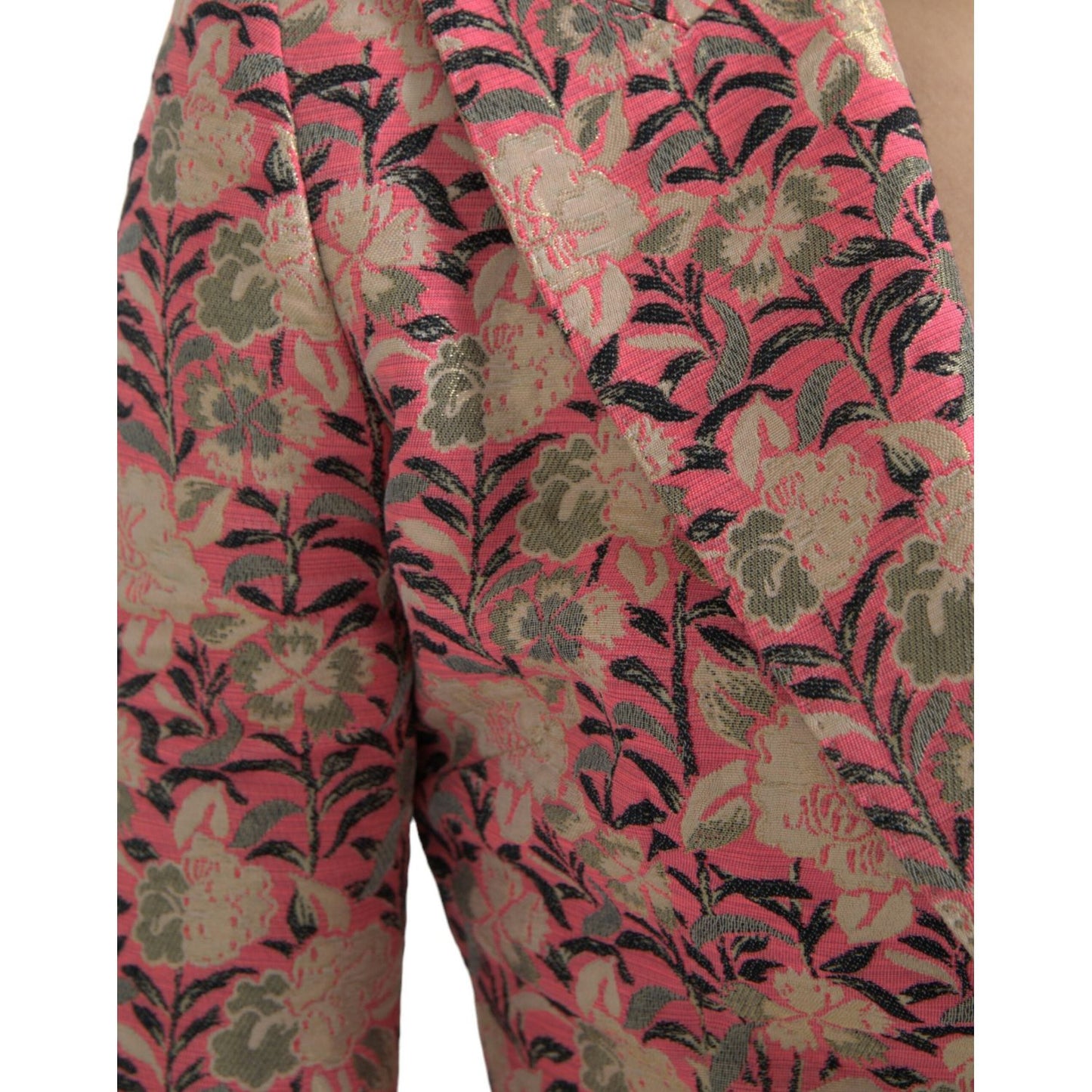Dolce & Gabbana Pink Floral Jacquard Slim Fit 2 Piece Suit KOS2233-40